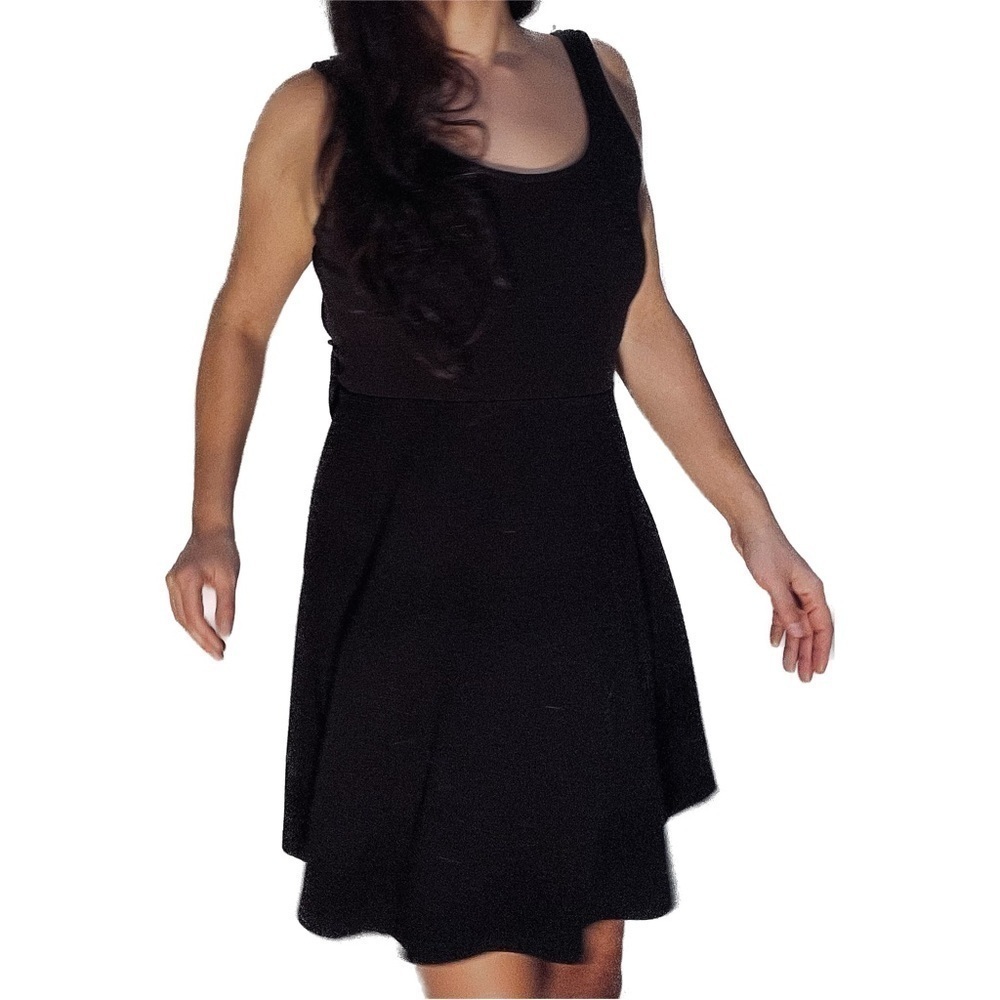 𝅺ROSS Black Plunge V-Back Dress, Size M